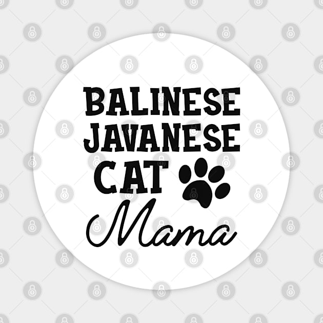 Balinese Javanese Cat Mama Magnet by KC Happy Shop